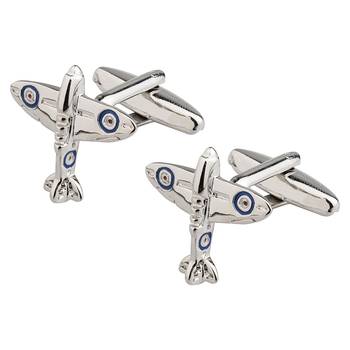 Aeroplane Flight Formal Shirt Silver Brass Cufflinks Pair for Men Gift Box 3