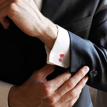 Spider Man Red Formal Shirt Cufflinks Pair for Men Gift Box 2