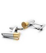 Gold Silver Bullet Formal Shirt Brass Cufflinks Pair Men Gift Box