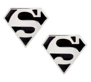 Batman Superman Spiderman Rhodium Plated Enamel Brass Black 3 Pair Of Cufflink Combo Boys Mens 2