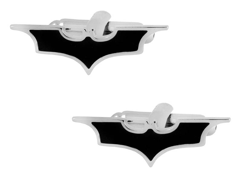 Batman Superman Spiderman Rhodium Plated Enamel Brass Black 3 Pair Of Cufflink Combo Boys Mens