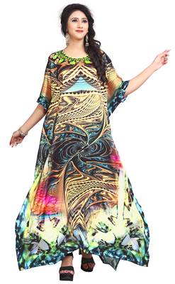 Multi Color Stylish Party Wear Digital Printed Kaftan 1