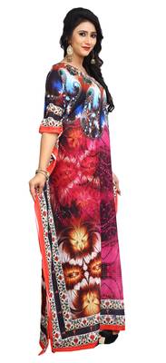 Multi Color Women'S High Quality Satin Silk Kaftan 1