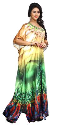 Multi Color Party Wear Digital Printed Kaftan 2