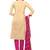 Beige embroidered chanderi salwar
