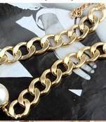 Luxury high quality fashion vintage pearl statement short collar necklace