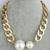Luxury high quality fashion vintage pearl statement short collar necklace