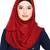 Islamic Style Stole Daily Wear Arabian Maroon Small Polka Dots Instant Hijab