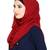 Islamic Style Stole Daily Wear Arabian Maroon Small Polka Dots Instant Hijab