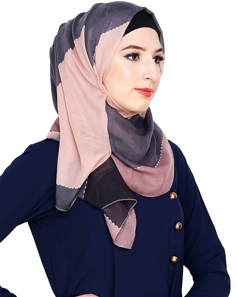 Islamic Style Stole Daily Wear Arabian Multi Color Geometric Print Hijab
