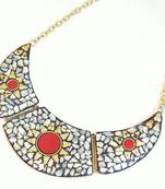 Beautiful tibetan style sun golden hasli choker statement necklaces fashion jewelry