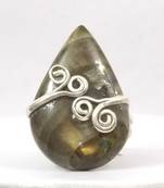 Beautiful drop shape stone ring