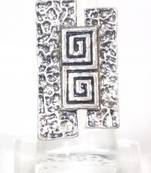 Inca ring in silver metal base