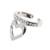 Hollow-out sweat heart crystal punk cool fingernails ring