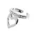 Hollow-out sweat heart crystal punk cool fingernails ring