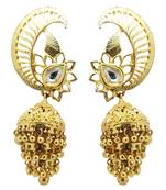 Gold cubic zirconia chandbali