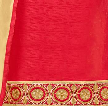 Red embroidered cotton salwar 3