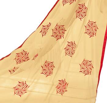 Red embroidered cotton salwar 4