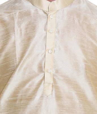 Glod Silk Ethnic Indian Traditional Mens Festive Wear Kurta Pyjama 4