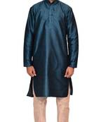 Green Silk Ethnic Indian Traditional Mens Festive Wear Kurta Pyjama