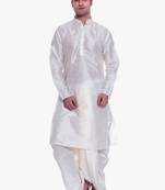 Copper Silk Ethnic Indian Traditional Mens Festive Wear Dhoti Kurta