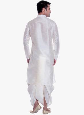 Copper Silk Ethnic Indian Traditional Mens Festive Wear Dhoti Kurta 2