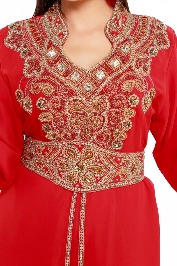 Elegant modern arabian islamic kaftan dress