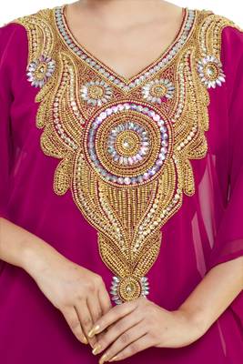 Elegant modern dubai arabian islamic kaftan dress 3