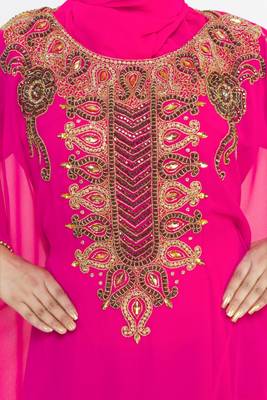 Elegant modern arabian islamic kaftan dress 3
