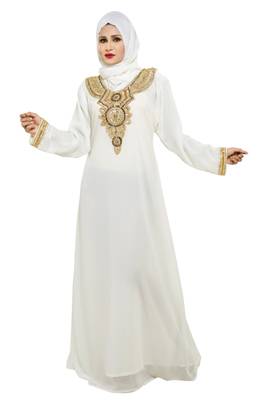 Elegant modern arabian islamic kaftan dress 1