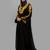 Black Thread Work Velvet , Brasso Fabric Islamic Maxi Arabian Style Casual Daily Wear Abaya With Hijab