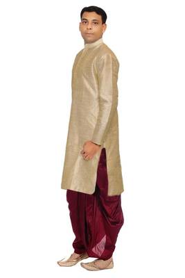 Multicolor Silk Ethnic Indian Traditional Mens Festive Wear Dhoti Kurta 2