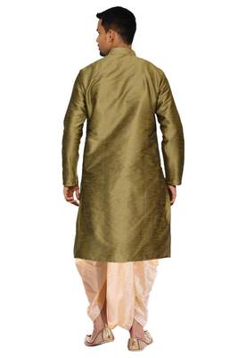 Copper Silk Ethnic Indian Traditional Mens Festive Wear Dhoti Kurta 3