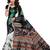 Multicolor printed cotton silk saree with blouse