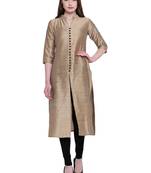 Golden  silk  kurti