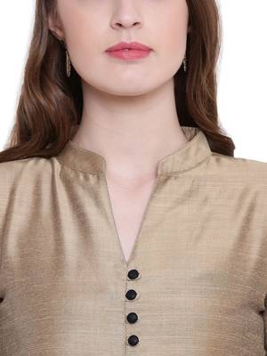 Golden  silk  kurti 5