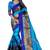 Sky blue woven jacquard saree with blouse