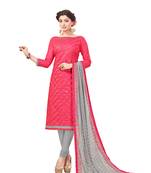Pink embroidered cotton salwar