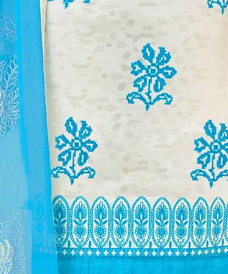 White embroidered cotton salwar 3