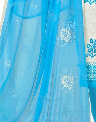 White embroidered cotton salwar 4
