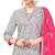 Grey embroidered cotton salwar with dupatta
