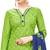 Green embroidered cotton salwar with dupatta