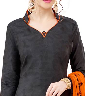 Charcoal embroidered cotton salwar 2