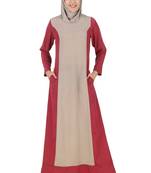 MyBatua Multicolor Polyester Islamic Wear Arabian Dailywear Muslim Long Abaya With Hijab