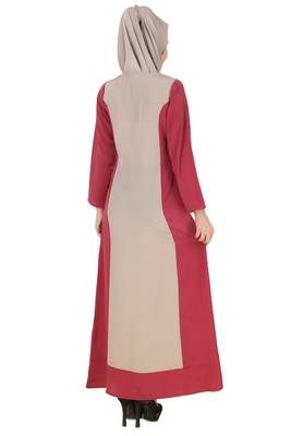 MyBatua Multicolor Polyester Islamic Wear Arabian Dailywear Muslim Long Abaya With Hijab 2