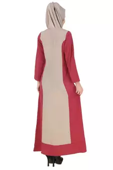 MyBatua Multicolor Polyester Islamic Wear Arabian Dailywear Muslim Long Abaya With Hijab