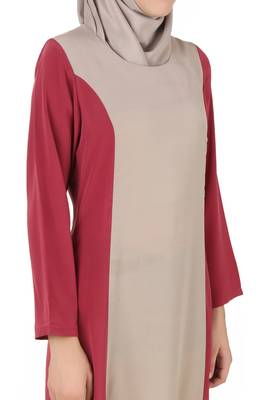 MyBatua Multicolor Polyester Islamic Wear Arabian Dailywear Muslim Long Abaya With Hijab 3