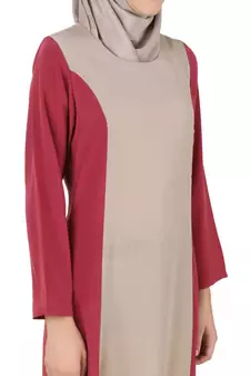 MyBatua Multicolor Polyester Islamic Wear Arabian Dailywear Muslim Long Abaya With Hijab