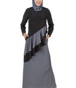 MyBatua Multicolor Poly Crepe Islamic Wear Arabian Dailywear Muslim Long Abaya With Hijab