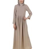 MyBatua Peach Polyester Islamic Wear Arabian Dailywear Muslim Long Abaya With Hijab